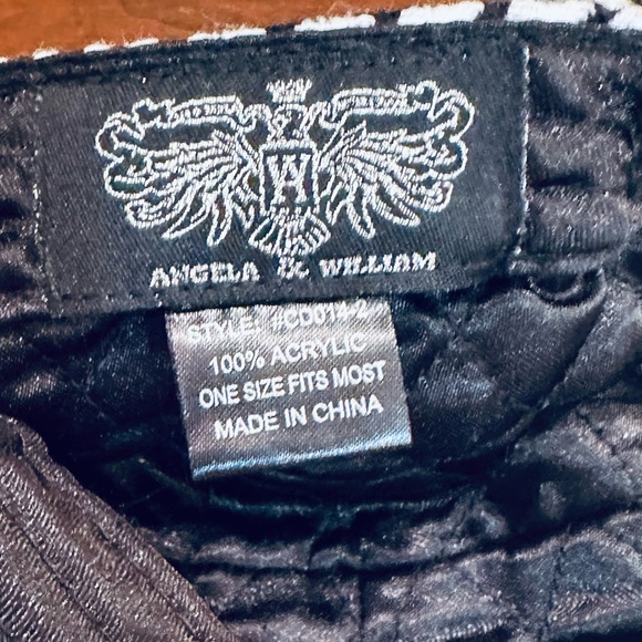 🌟HP🌟NWOT Black & White Soft Houndstooth Cadet Cap by Angela & William OSFM - Picture 12 of 13